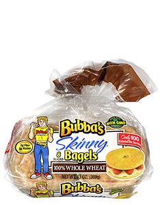 Bubbas 100 Whole Wheat Skinny Bagels