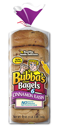 Bubbas Bagels Cinnamon Raisin Bagels
