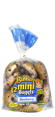 Bubbas Blueberry Mini Bagels