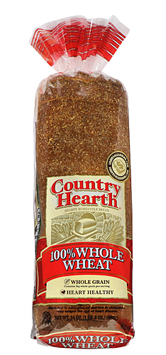 country hearth 100 percent whole wheat bread
