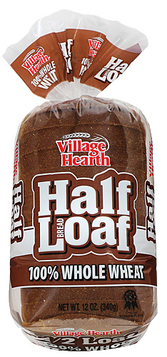 village hearth half loaf 100% Whole WHeat
