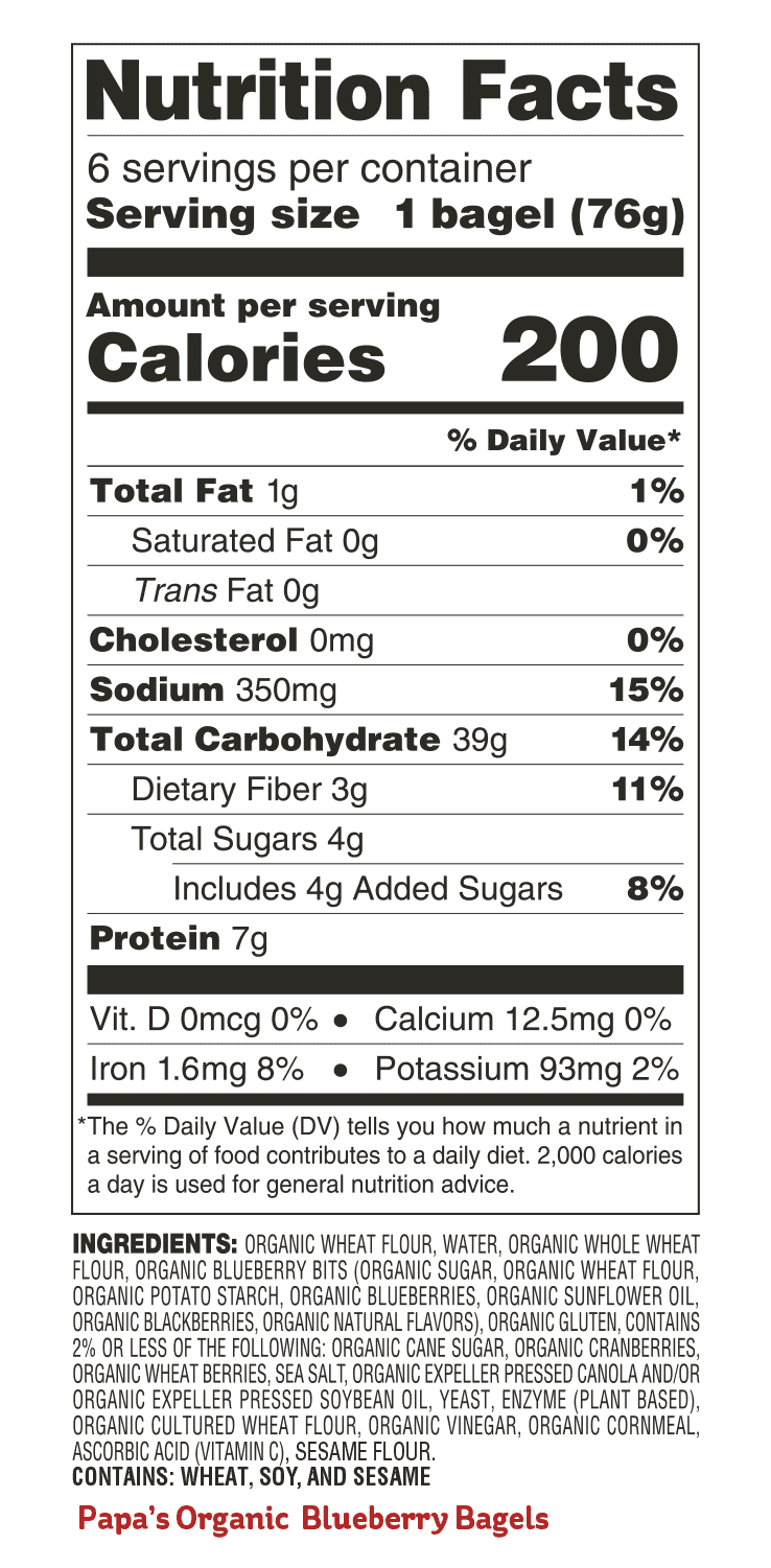 Bagel Nutrition Label Besto Blog