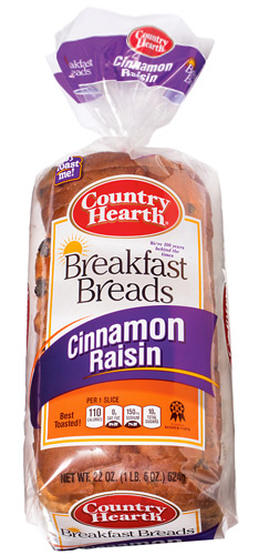 country hearth cinnamon raisin bread