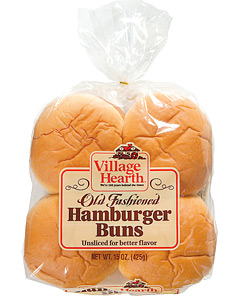 village hearth old fashioned hamburger buns