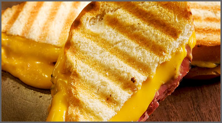 easy cheesy pastrami panini