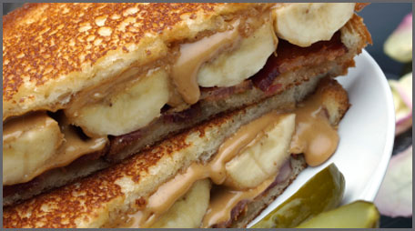 peanut butter bacon banana sandwich