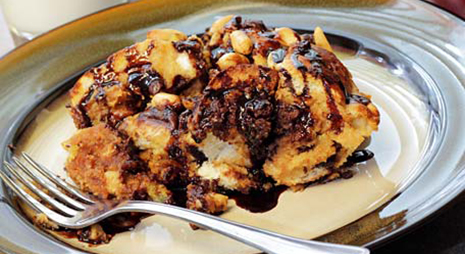 Peanut Butter Chocolate Bread Pudding